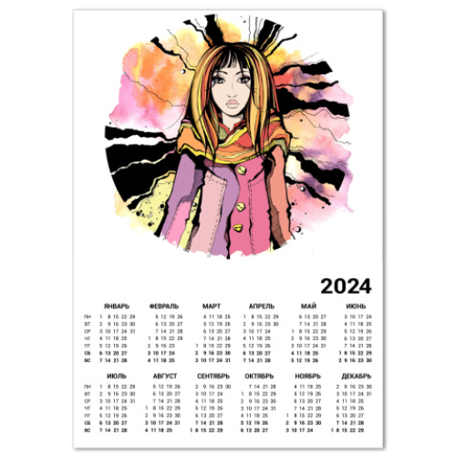 Календарь девушка