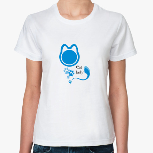 Классическая футболка Cat lady