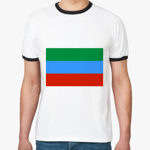 Футболка Ringer-T Флаг Дагестана