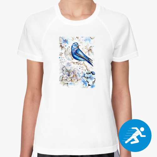 Женская спортивная футболка Птичка