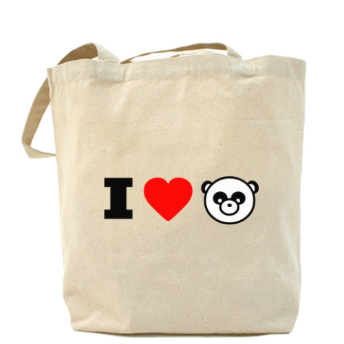 Сумка шоппер I love panda