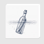 Море винтаж послание в бутылке