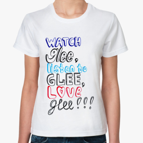 Классическая футболка  Glee
