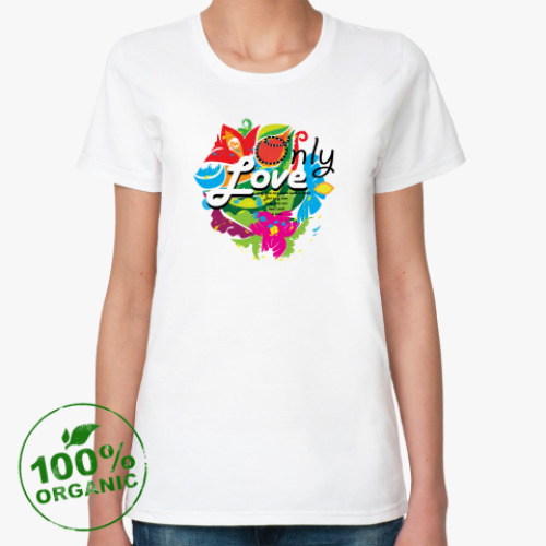 Женская футболка из органик-хлопка Only love