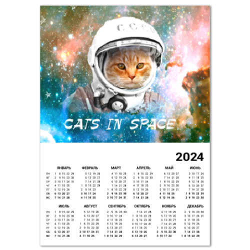 Календарь котейка космонавт