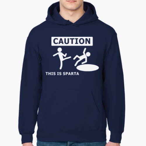 Толстовка худи Caution: this is Sparta