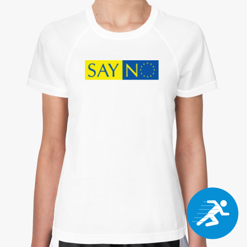 Женская спортивная футболка NO EU (Нет Евросоюзу)