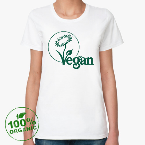 Женская футболка из органик-хлопка Vegan