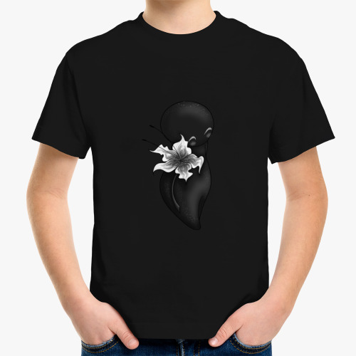 Детская футболка Тень с цветочком