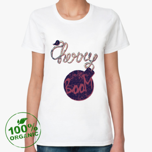 Женская футболка из органик-хлопка Cherry boom