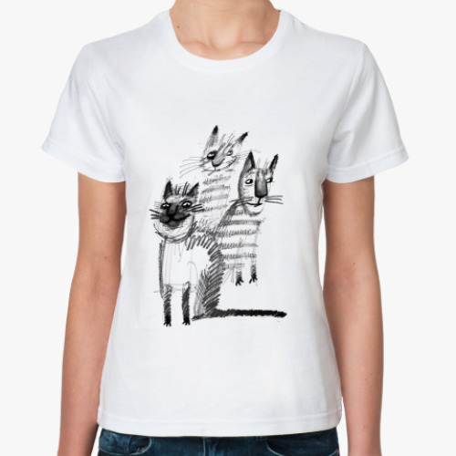 Классическая футболка банда котов