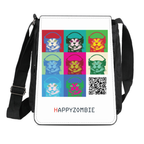Сумка-планшет HAPPYZOMBIE QR pop-art