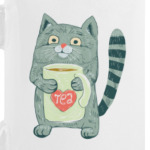 Кот с чаем