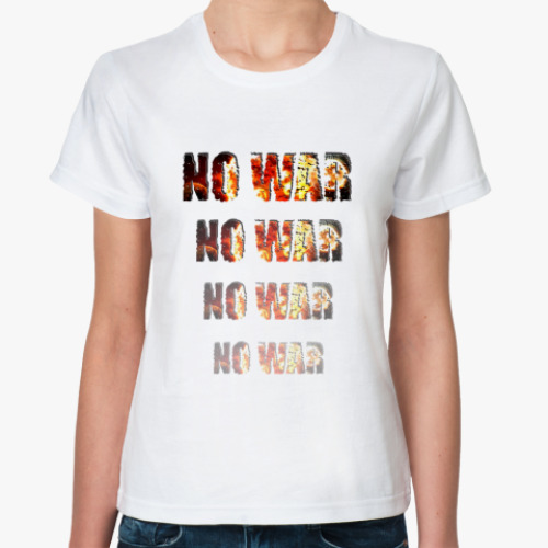 Классическая футболка NO WAR