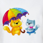 Котейки с зонтиком