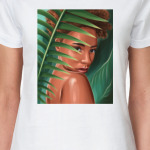 Арт «девушка в тропиках»