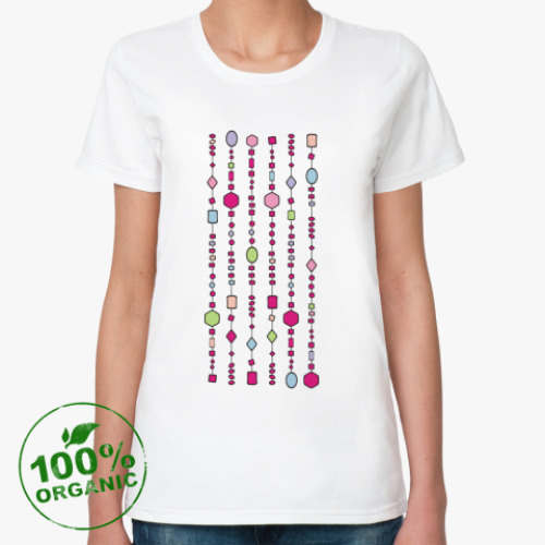 Женская футболка из органик-хлопка Бусики