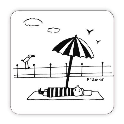 Костер (подставка под кружку) У моря/ Seaside