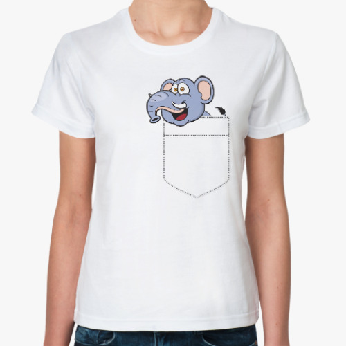 Классическая футболка Слон в кармане