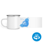 Кружка металлическая белая (круговая запечатка)