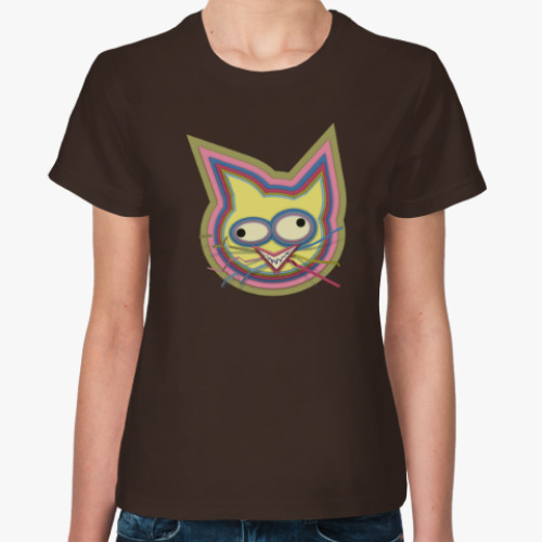 Женская футболка Веселый кот