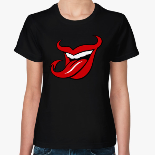 Женская футболка Язык дьявола
