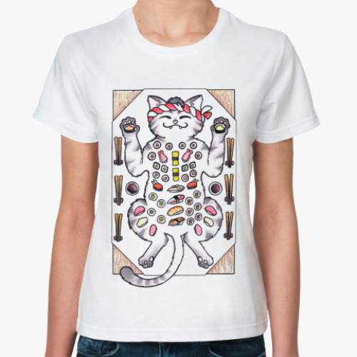 Классическая футболка Sushi & Cat