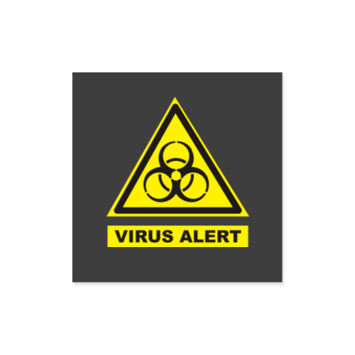 Виниловые наклейки Virus alert. Вирусная угроза