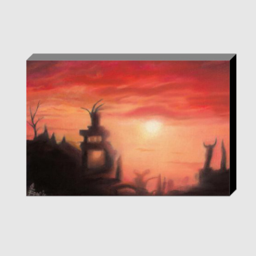 Холст Morrowind: Daedric Ruins at Sunset