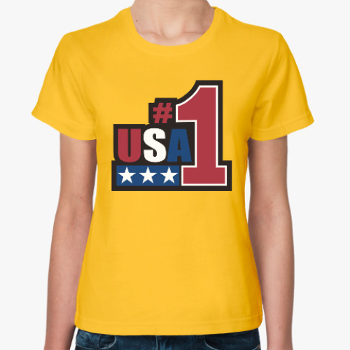 Женская футболка USA 1