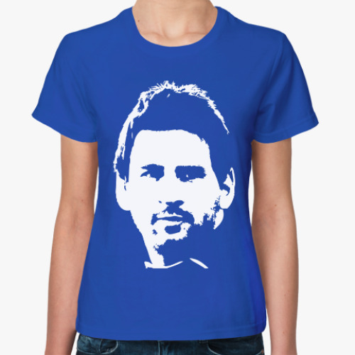 Женская футболка Messi face