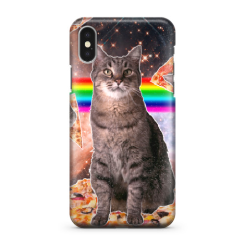 Чехол для iPhone X Космический кот