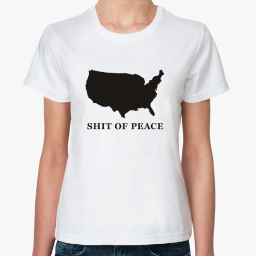 Классическая футболка Shit of peace