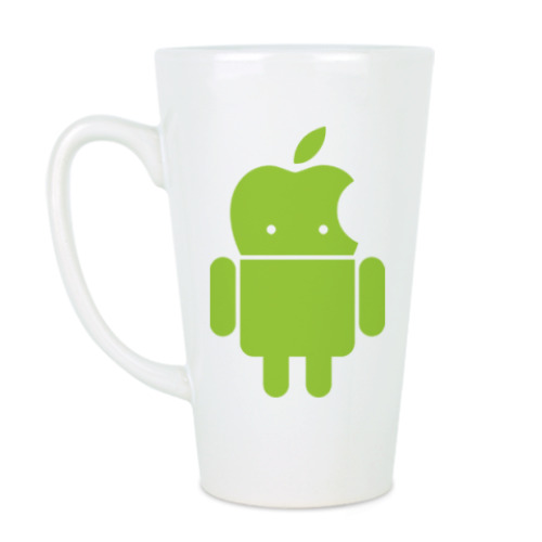 Чашка Латте Андроид голова-яблоко