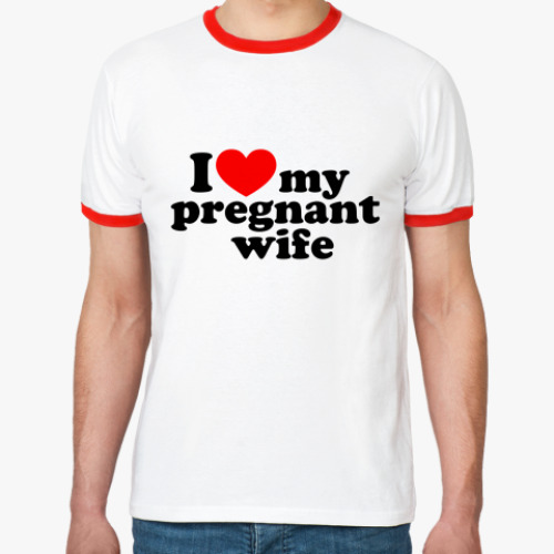 Футболка Ringer-T Pregnant Wife