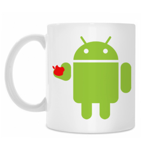 Кружка Андроид с яблоком