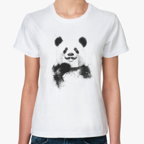 Классическая футболка Панда с усами