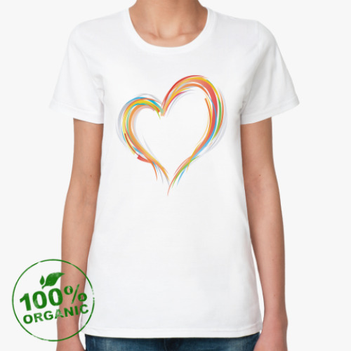 Женская футболка из органик-хлопка Сердце