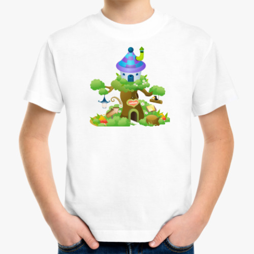 Детская футболка Дом,дерево