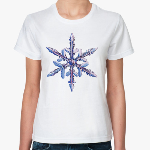 Классическая футболка Снежинка