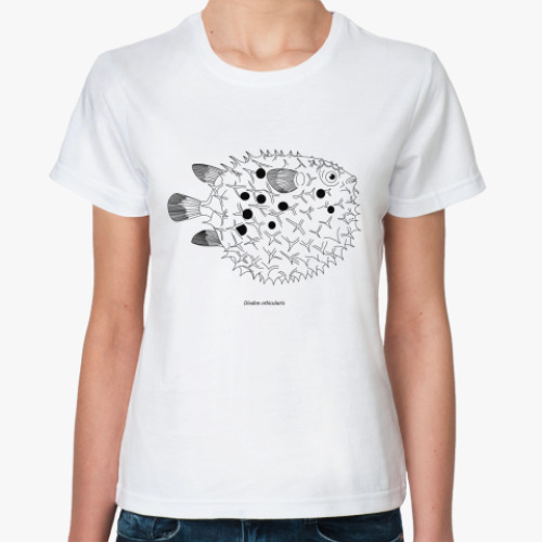 Классическая футболка Diodon orbicularis - Рыба ёж