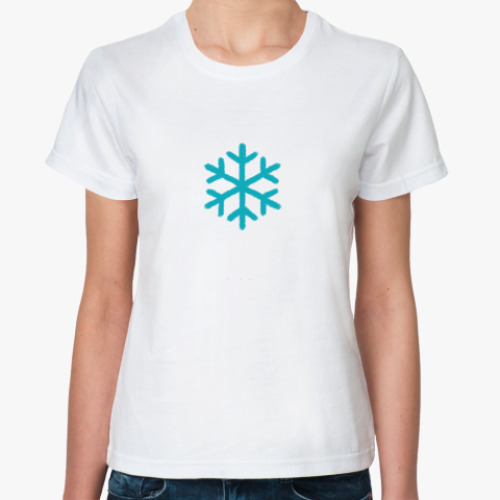 Классическая футболка снежинка