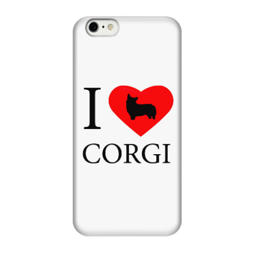 Чехол для iPhone 6/6s I love Corgi