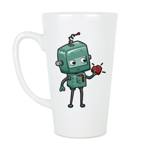 Чашка Латте Робот с сердцем