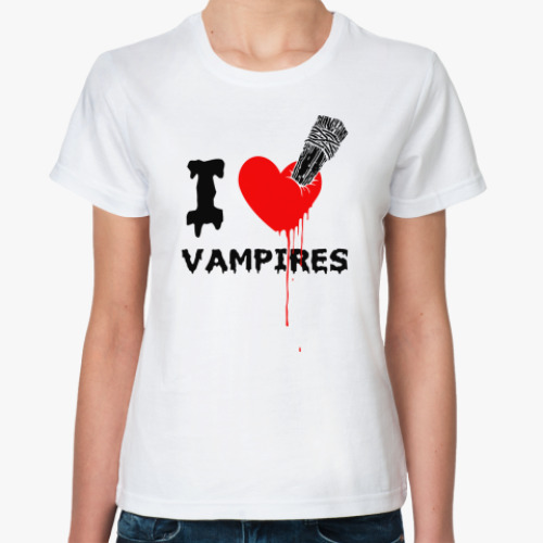 Классическая футболка I love vamp