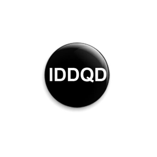 Значок 25мм IDDQD чёрный
