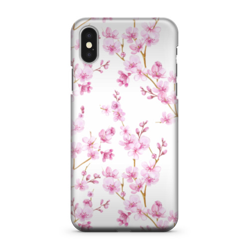 Чехол для iPhone X Весенняя сакура цветущая вишня маленькие цветы