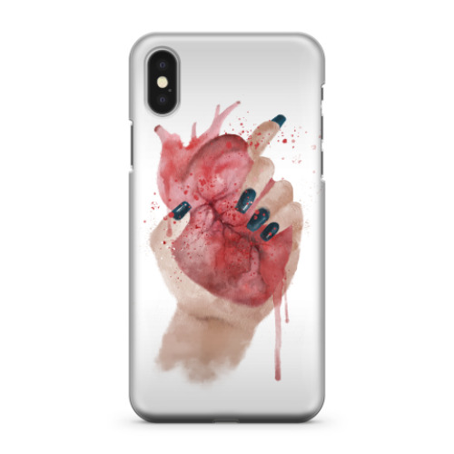 Чехол для iPhone X Сердце в руке