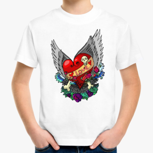 Детская футболка Крылатое сердце
