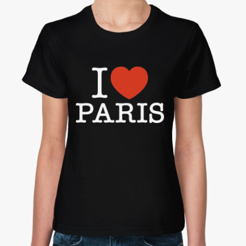 Женская футболка I love PARIS